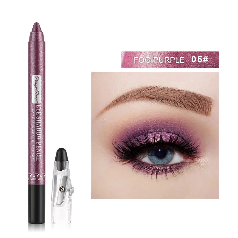 12 Colors Pearlescent Eyeshadow Pen Long Lasting